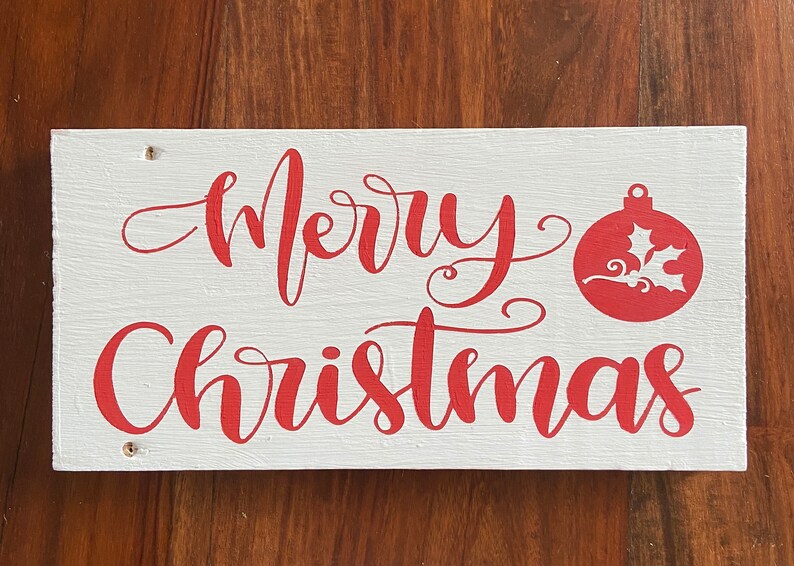 Merry Christmas Rustic Wood Sign/Merry Christmas Sign/Holiday | Etsy