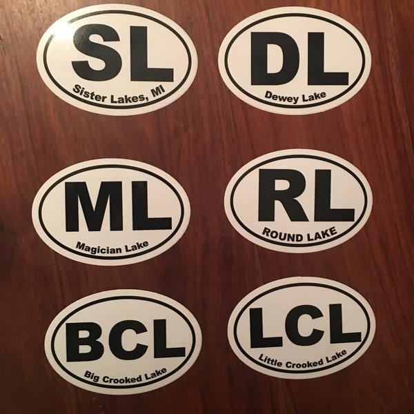 Sister Lakes/Dewey Lake/Round Lake/Magician Lake/Big Crooked Lake/Little Crooked Lake/Dowagiac MI Lakes/Sister Lakes MI/Bumper Sticker