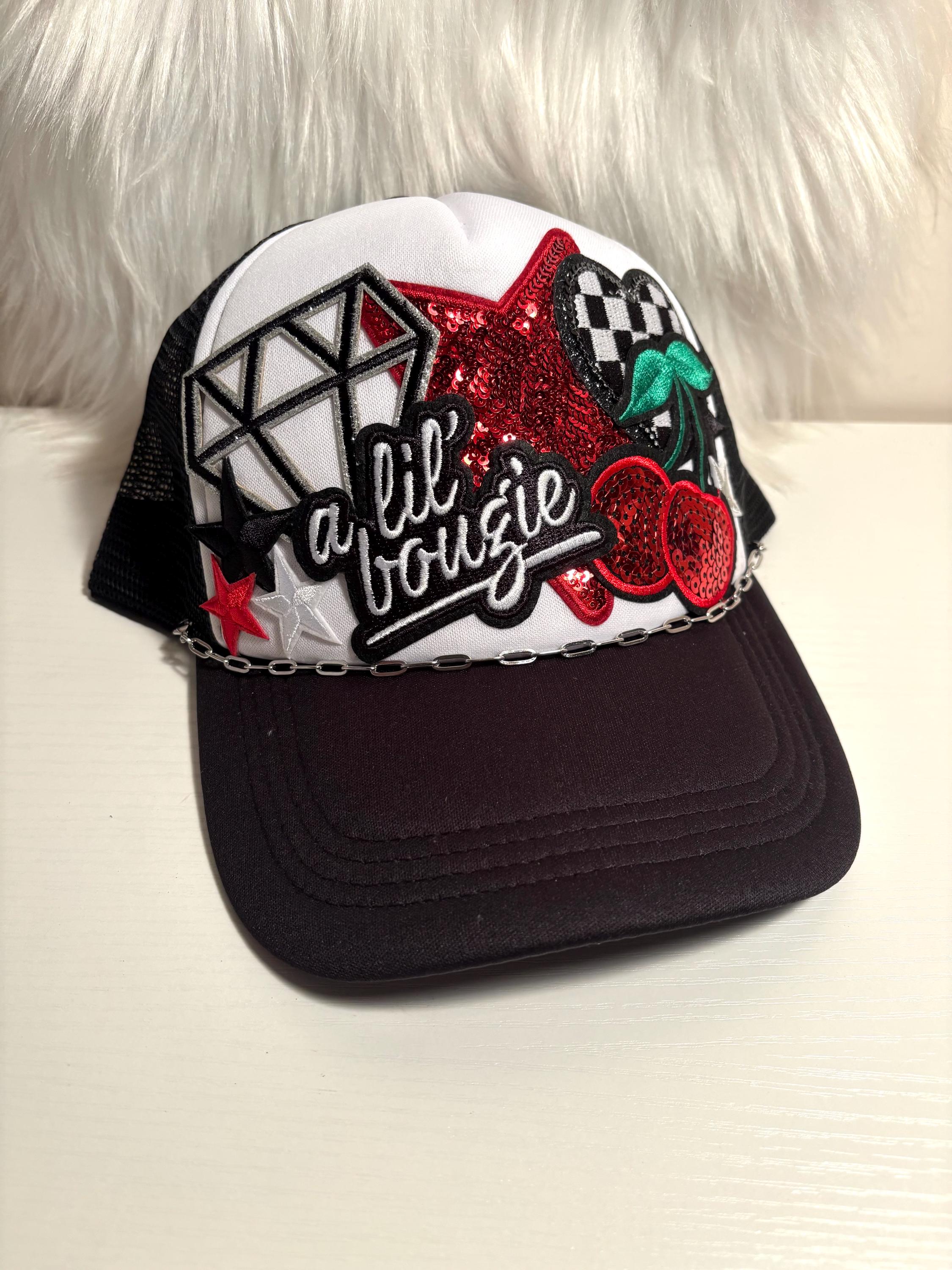 Y2K Embroidered Purple Cat Rhinestone Distressed Hat y2k caps - TikTok Shop main image 4