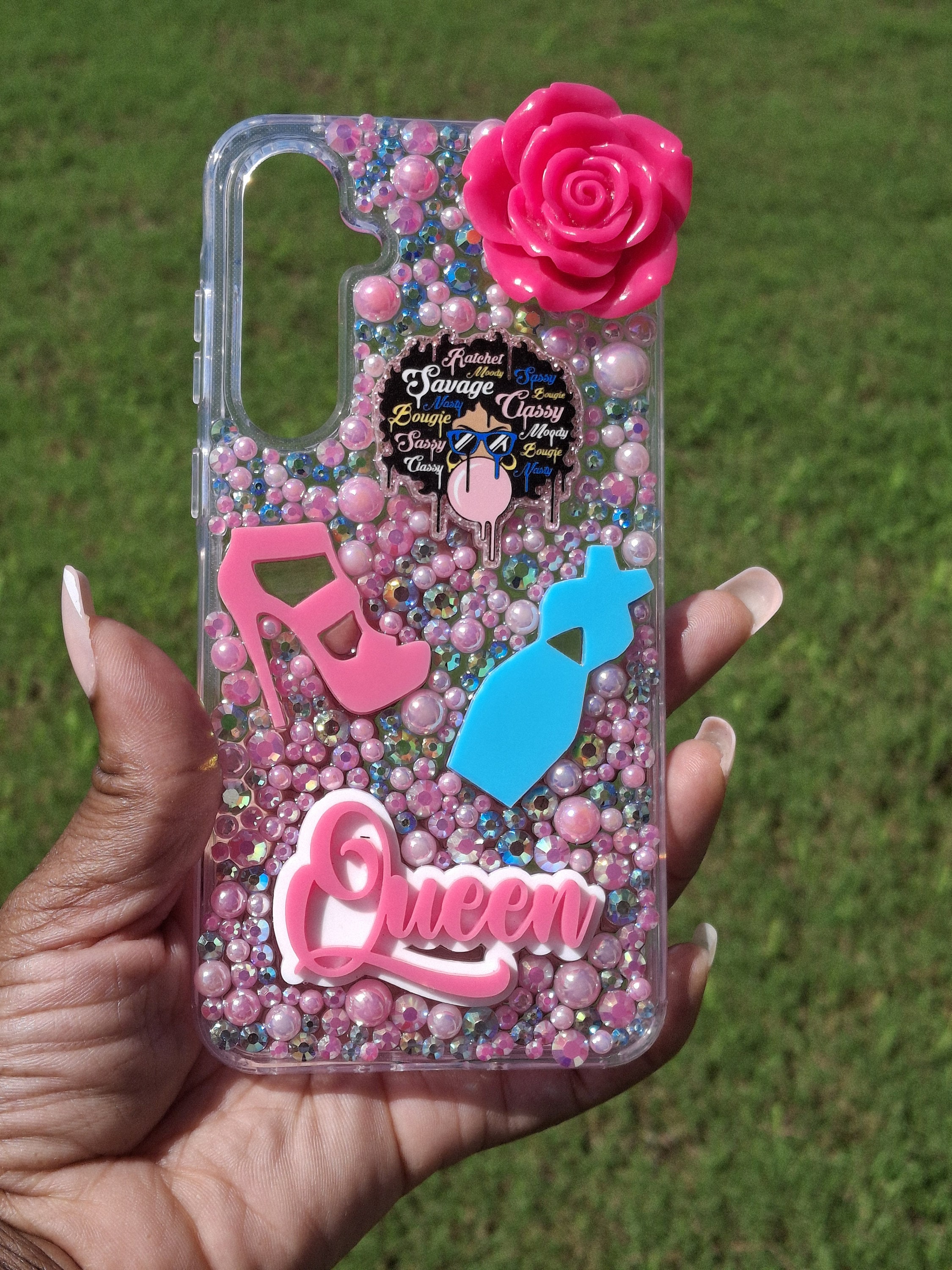 Handmade Blinged Out Rhinestones Phone Case | Rhinestone Phone Case | Designer Phone Case | Blinged Phone Case