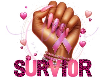 Survivor Breast Cancer PNG sublimation design download, Cancer Awareness PNG, pink ribbon Png, Breast Cancer Png, Sublimation PNG