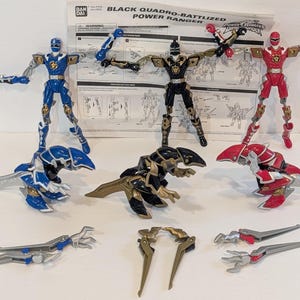 3 Power Rangers Dino Thunder Quadro Battlized Rangers