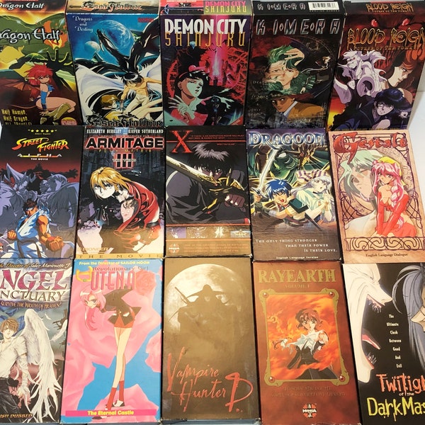 Vintage Anime VHS Tapes