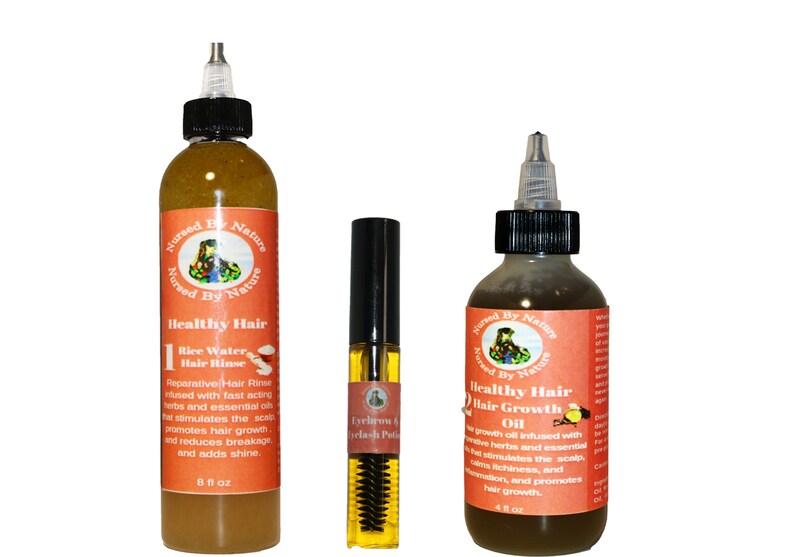 Natural Hair Care Set Kit L Rice Water Herbal Rinse L Herbal Etsy