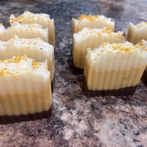 Lemon Fudge Sundae Cold Process Artisan Soap | Handmade | Lemon Essential Oil | Dessert-Inspired | Natural & Luxurious