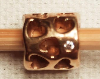 Retired Pandora 14k Gold Bead Tunnel of Love