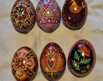 Pysanka Designed Duck Easter Eggs