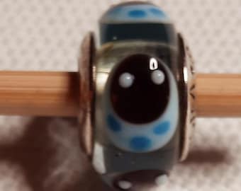 Retired Pandora Sterling/Murano Glass Lady Bug Charm