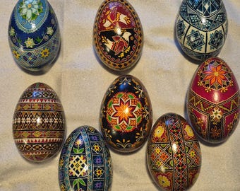 Pysanka Designed Goose Easter Eggs