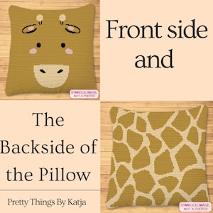 Crochet Giraffe Pattern - Crochet Pillow Pattern- SC Crochet Animal Pattern with Written Instructions, Crochet Safari Pattern, Crochet Graph
