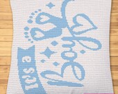 Crochet Baby Boy Pattern - Tapestry Crochet Blanket Pattern with Written Instructions
