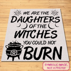 Crochet Witch Pattern, Tapestry Crochet Blanket Pattern, Crochet Witchy Pattern, Crochet Graphgan Pattern with Written Instructions image 7