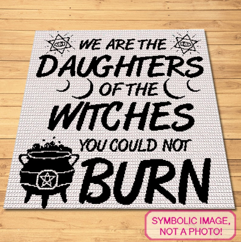 Crochet Witch Pattern, Tapestry Crochet Blanket Pattern, Crochet Witchy Pattern, Crochet Graphgan Pattern with Written Instructions image 7