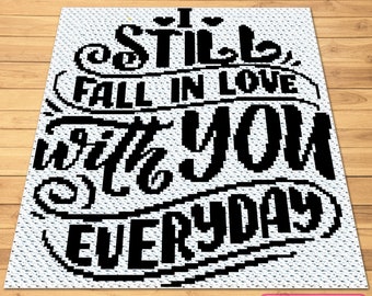 Crochet Love, C2C Crochet Wedding Blanket Pattern, Corner to Corner Crochet Valentine Pattern, C2C Graphgan Pattern, Graphghan