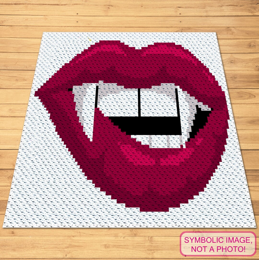 Crochet Vampire Pattern, C2C Halloween Crochet Blanket Pattern, Crochet ...
