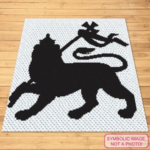 Crochet Lion, C2C Crochet Blanket Pattern, Corner to Corner Crochet Pattern, Lion Of Judah Crochet Pattern, Crochet Graphgan Pattern