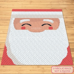 C2C Christmas Blanket Pattern, Christmas Crochet Santa Pattern, Crochet Santa Claus, C2C Graphgan Pattern with Written Instructions