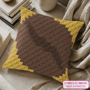 C2C Pillow Pattern - Crochet Coffee Bean Pattern with Written Instructions, Beginner Friendly Easy Crochet Project