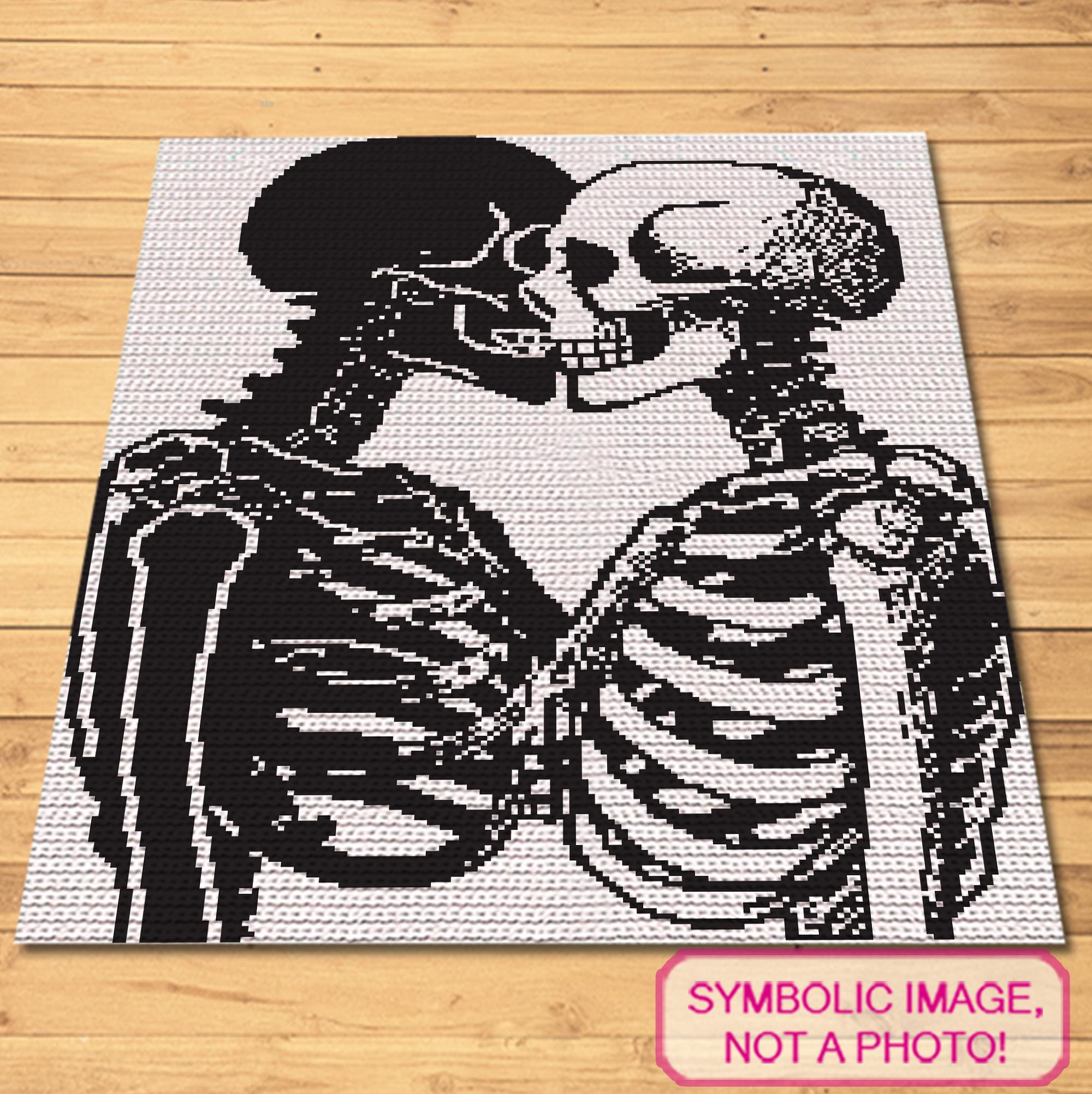 Crochet Skeleton Pattern SC Crochet Blanket