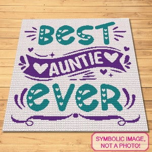 Crochet Family, Crochet Aunt - Tapestry Crochet Blanket Pattern with Written Instructions - Crochet Afghan Pattern, Graphghan