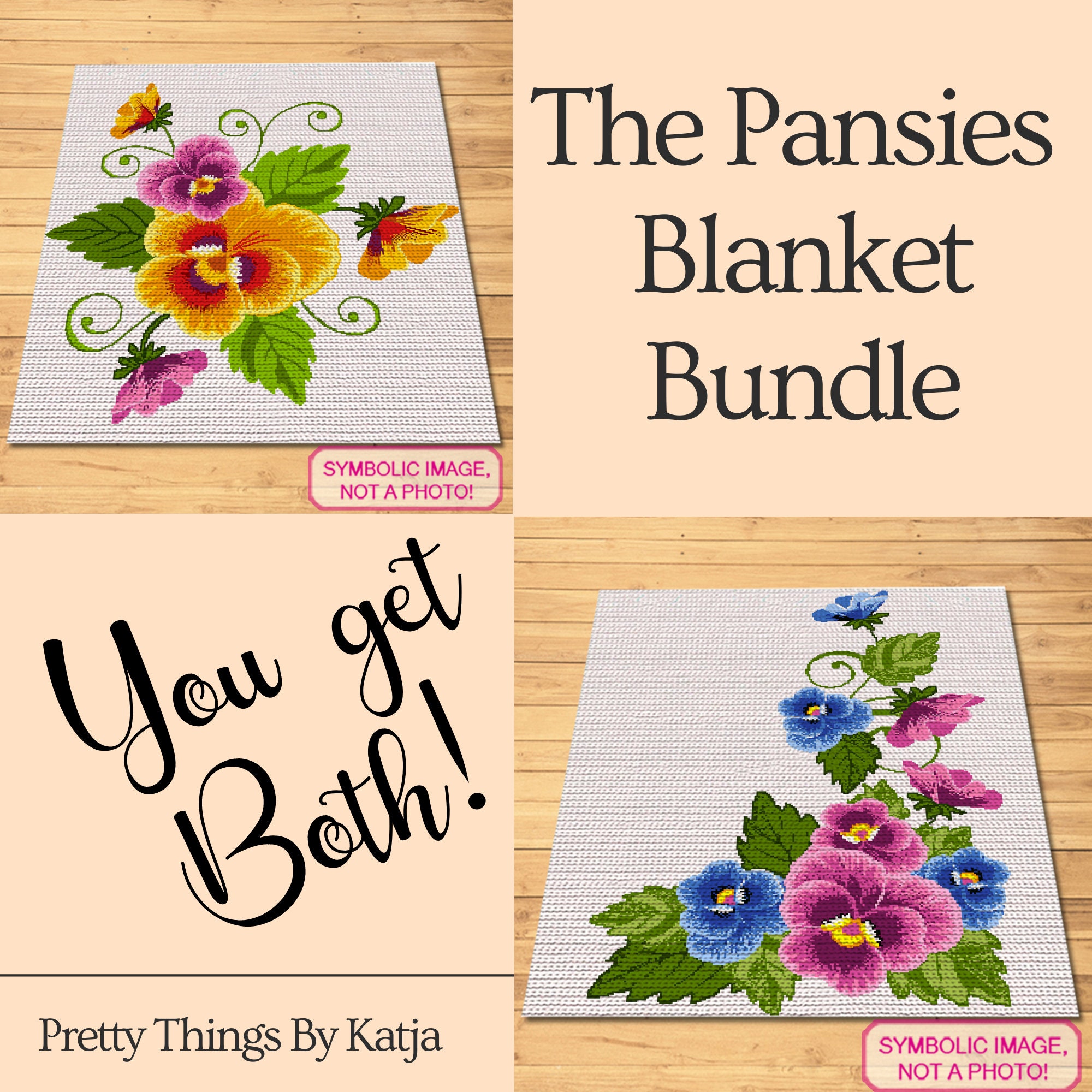 38 Pansy Crochet Patterns for Flowers, Decor, and Wearable Details 15 Crochet Pansies Pattern Bundle