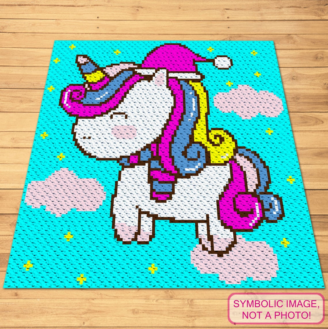 Unicorn Crochet Blanket C2C Unicorn Pattern Crochet Unicorn Etsy