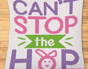 Easter Crochet Pattern, Crochet Bunny Pattern, Crochet Graphgan Pattern, Easter Crochet Pillow Pattern, Crochet Rabbit Pattern