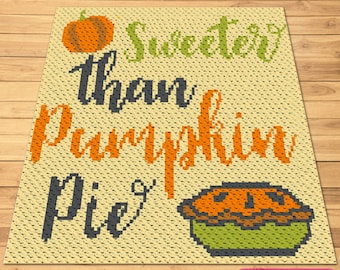 Modello autunnale C2C all'uncinetto, Modello grafico all'uncinetto C2C con istruzioni scritte, Modello zucca all'uncinetto, Modello coperta autunnale all'uncinetto
