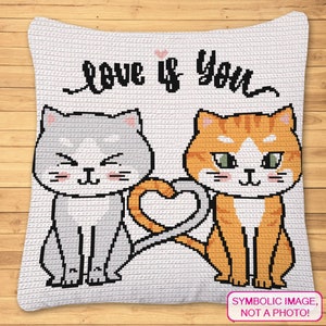 Patrón De Gato De Ganchillo, Patrón Graphgan De Ganchillo, Funda De Almohada De Ganchillo, Manta De Gato De Ganchillo, Almohada De Gato De Ganchillo, Amor De Ganchillo, Ganchillo Lindo