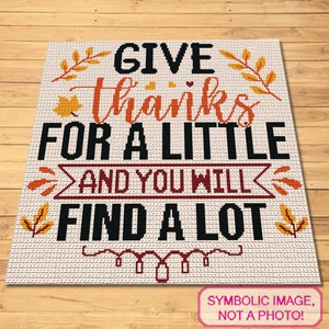 Thanksgiving Crochet Pattern - Tapestry Crochet Blanket Pattern with Written Instructions, Fall Crochet Patterns, Crochet Throw Blanket