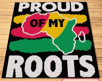 African Crochet Blanket Pattern, Crochet Afghan Pattern with Written Instructions, Black Lives Matter Crochet, BLM Crochet, Graphghan