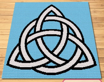 Celtic Crochet Blanket Pattern, Crochet Geometric Blanket Pattern, Mystical Crochet, Irish Crochet, SC Crochet Pattern, Sacred Crochet Knot