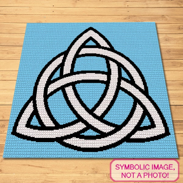 Celtic Crochet Blanket Pattern, Crochet Geometric Blanket Pattern, Mystical Crochet, Irish Crochet, SC Crochet Pattern, Sacred Crochet Knot