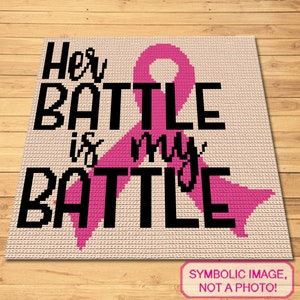 Cancer Crochet Blanket Pattern, Tapestry Crochet Blanket and Crochet Pillow - Chemo Crochet, Awareness Ribbon Pattern, Pink Ribbon Crochet