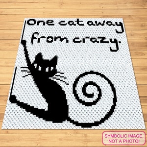 かぎ針編みの猫のパターン - C2C 猫のパターン、猫のかぎ針編みのブランケットのパターン、かぎ針編みのグラフガンのパターン、かぎ針編みの動物のパターン
