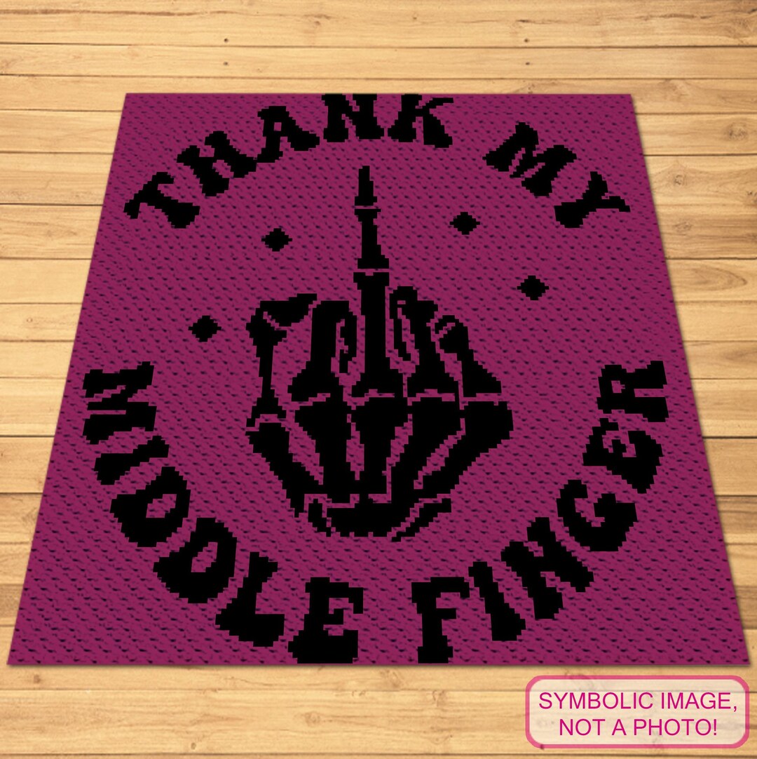 Crochet Middle Finger Pattern - C2C Crochet Blanket Pattern With ...
