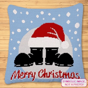 Crochet Christmas Boots, Crochet Christmas Pillow Pattern, Christmas Crochet Blanket Pattern, Crochet Santa Claus, Crochet Santa Boots