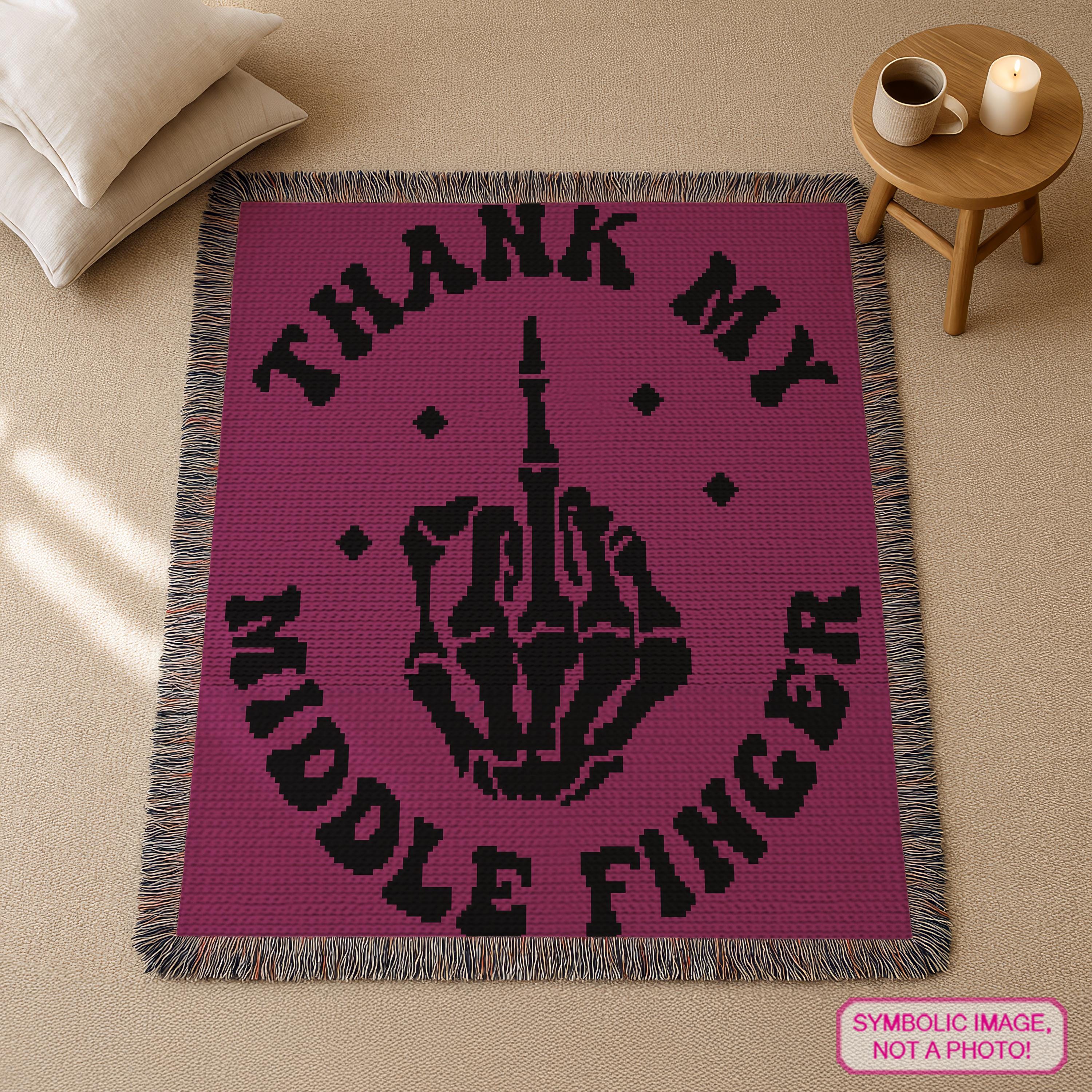 Crochet Middle Finger Pattern - C2C Crochet Blanket Pattern With ...