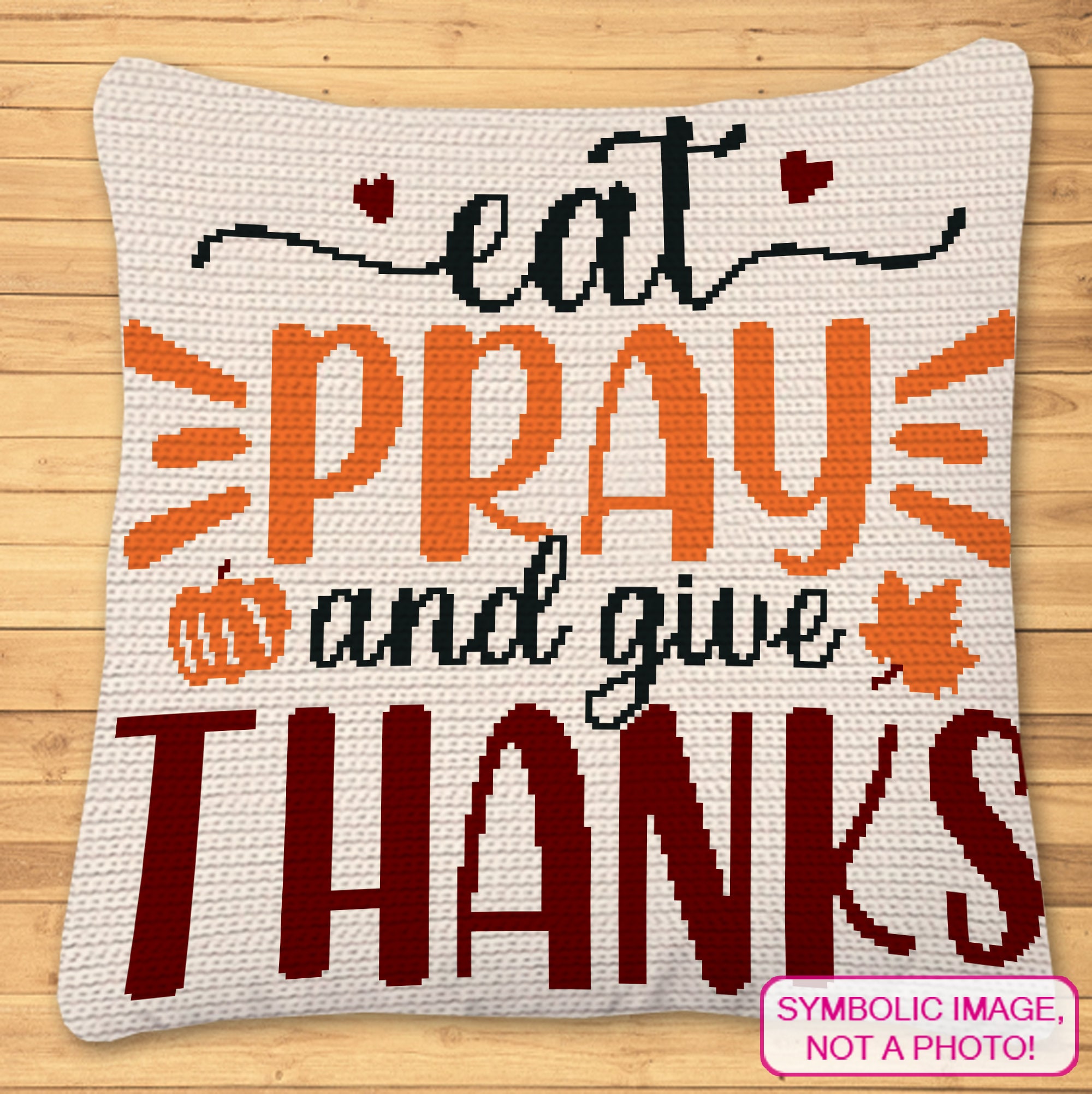 Thanksgiving Crochet Pattern, Crochet Pillow Case, Crochet Graphgan Pattern, Fall Crochet Pattern, Autumn Crochet Blanket Pattern