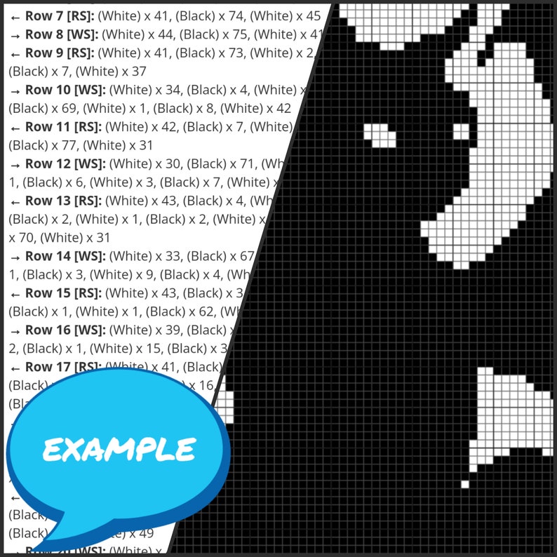 May include: A black and white pixel art image of a map of Ireland. The image is divided into rows and columns, with each square representing a pixel. The image is labeled with the text "EXAMPLE".