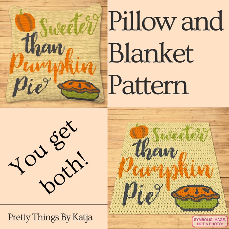 Fall Crochet Pattern, Crochet Pillow Case, Crochet Graphgan Pattern, Crochet Pumpkin Pattern, Autumn Crochet Blanket Pattern image 3