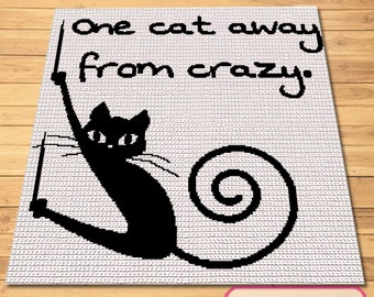 Crochet Cat Pattern, Cat Crochet Blanket Pattern, Crochet Cat Afghan, Crochet Graphgan Pattern, Crochet Animal Blanket Pattern