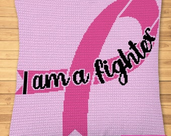 Cancer Crochet Pattern - SC Crochet Blanket and Crochet Pillow Pattern, Chemo Crochet, Crochet Afghan Pattern, Pink Ribbon Crochet