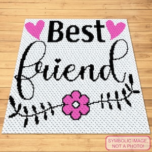 Crochet Friends, Crochet Blanket Pattern, C2C Afghan Pattern, Corner to Corner Blanket Pattern, C2C Graphgan Pattern