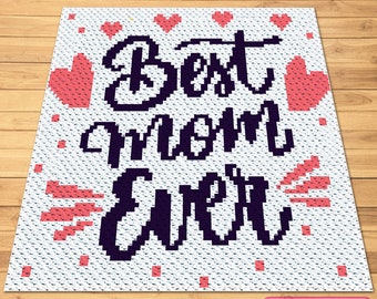 Manta de ganchillo para mamá, manta de ganchillo C2C, regalo de ganchillo para el Día de la Madre, patrón de manta de ganchillo de esquina a esquina, patrón de manta de ganchillo para bebé