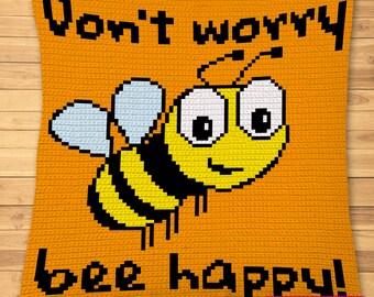 Crochet Bee Pattern, Crochet Bee Pillow Pattern, Crochet Animal Blanket Pattern, Bee Baby Blanket, Crochet Graphgan