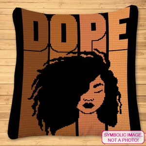 Crochet Woman Pillow Pattern, Crochet Blanket Pattern with Written Instructions, African Crochet, BLM Crochet, SC Graphghan Pattern