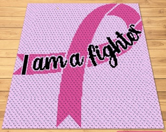 C2C Crochet Blanket Pattern, Chemo Crochet, Crochet Afghan Pattern, Pink Ribbon Crochet, C2C Graphgan Pattern