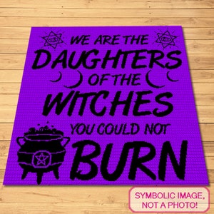 Crochet Witch Pattern, Tapestry Crochet Blanket Pattern, Crochet Witchy Pattern, Crochet Graphgan Pattern with Written Instructions image 6