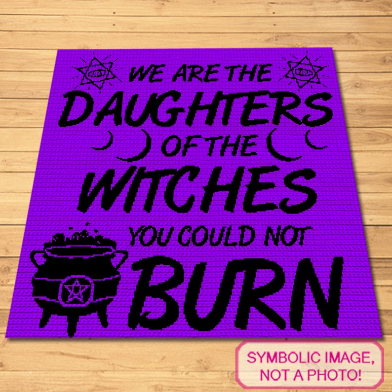 Crochet Witch Pattern, Tapestry Crochet Blanket Pattern, Crochet Witchy Pattern, Crochet Graphgan Pattern with Written Instructions image 6